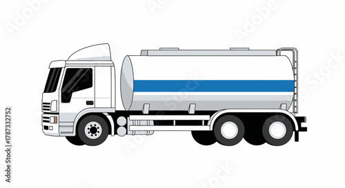 Oil truck isolated on white background