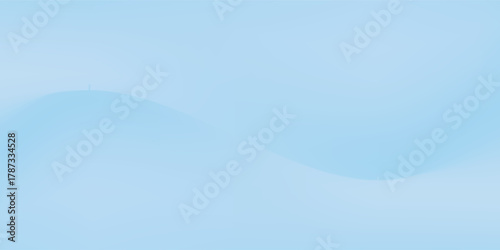 Aesthetic clear blue sky. Summer season blue pastel colored vertical vector banner. Blurred sky gradient background. Simple soft light backdrop.