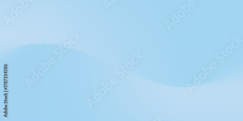 Aesthetic clear blue sky. Summer season blue pastel colored vertical vector banner. Blurred sky gradient background. Simple soft light backdrop.