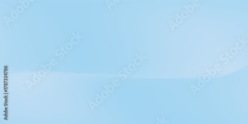 Aesthetic clear blue sky. Summer season blue pastel colored vertical vector banner. Blurred sky gradient background. Simple soft light backdrop.