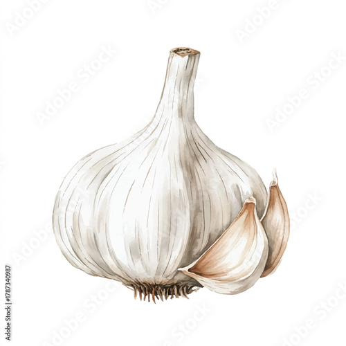 Fresh garlic bulb with cloves ready for cooking and seasoning delicious meals.
