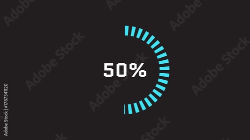 Futuristic circular loading animation. Loading progress bar loading animation.