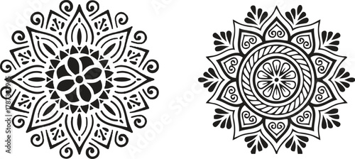 Serene mandalas symbolizing balance spiritual harmony and mindfulness hand drawn intricate details