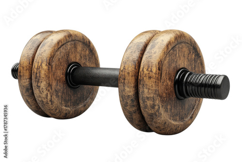 Wooden dumbbell fitness weight equipment training heavy power workout bodybuilding strength isolated