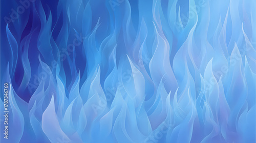 青い炎がめらめらと燃える抽象イラスト背景