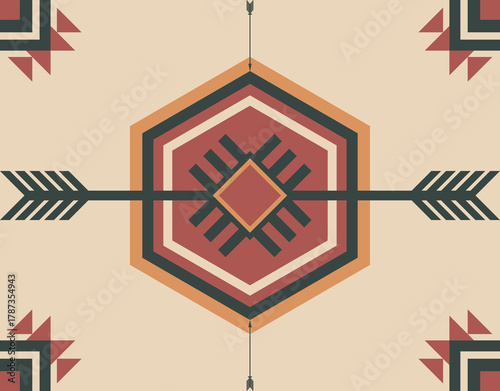 Native American Pattern, Ethnic Fabric Carpet Rugs Design, Home Decoration Bohemian Minimalist Fashion Furniture, Textile industry, etc.