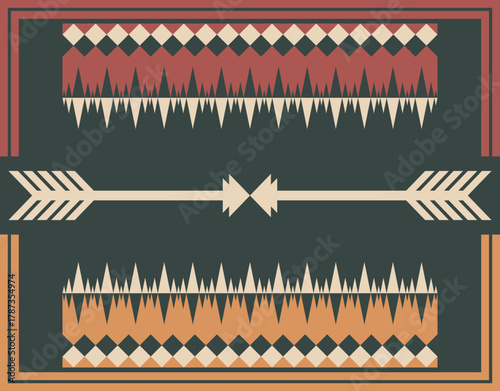 Native American Pattern, Ethnic Fabric Carpet Rugs Design, Home Decoration Bohemian Minimalist Fashion Furniture, Textile industry, etc.