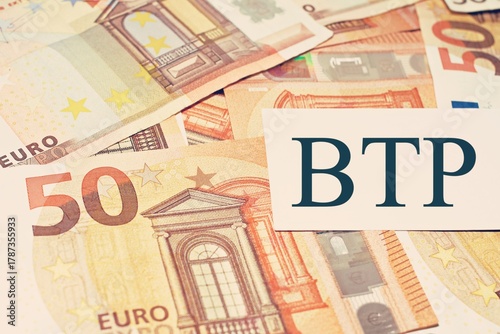 close up of 50 euros banknotes with copy space