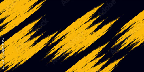 Halftone yellow dots pattern and black gradient grunge texture background. Dotted line comic sport style vector illustration.