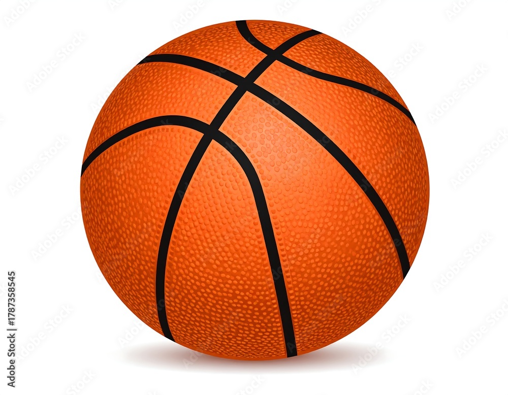 Fototapeta premium Close-up studio shot of an orange and black basketball