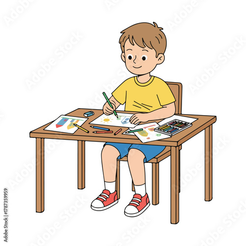 boy reading a book