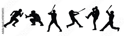 baseball player silhouette vector design