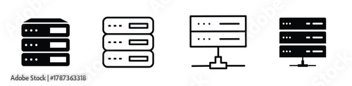 Computer Server icon design element suitable for website, print design or app