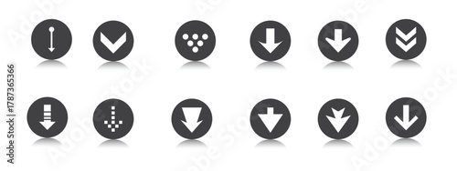degrade arrow button vector pack