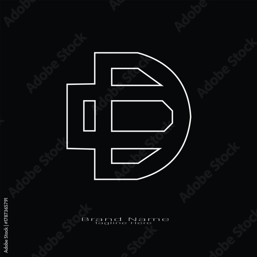 D letter branding logo design with a leaf. And your best choice.	