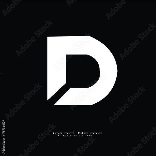 D letter branding logo design with a leaf. And your best choice.	