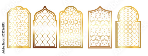 golden amadan windows islamic door frames with ornament