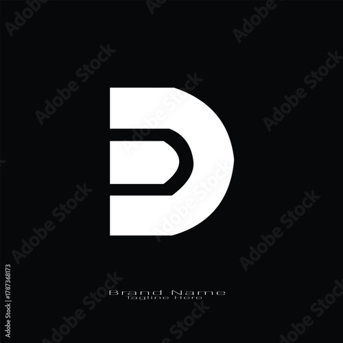 D letter branding logo design with a leaf. And your best choice.	