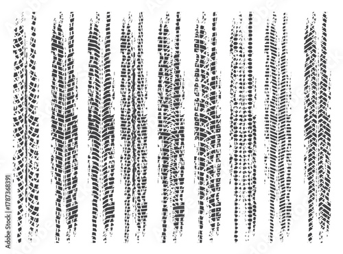 grunge tire marks vector pack