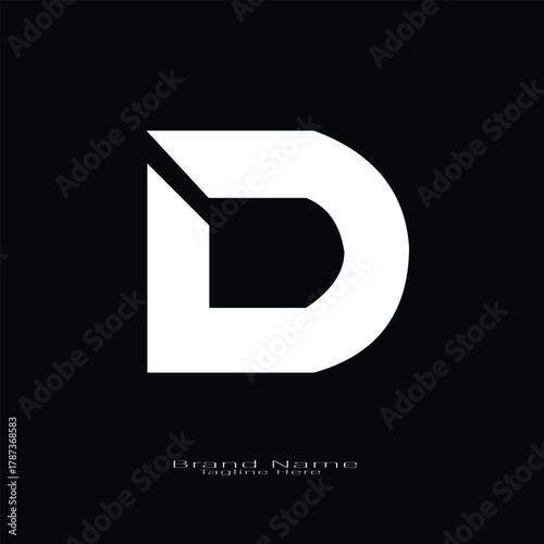 D letter branding logo design with a leaf. And your best choice.	