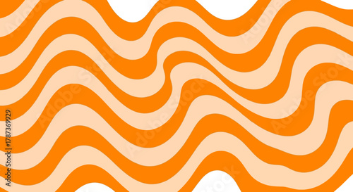 Abstract Orange Wave Pattern A Modern, Playful Design with a Retro Twist