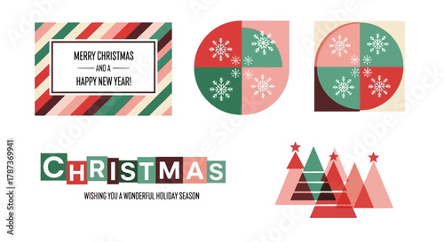 Festive Christmas Graphic Elements  Holiday Season Design