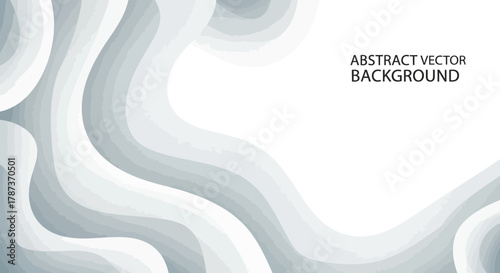 Abstract Waves Background in Gray and White