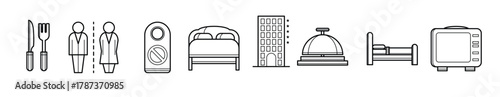 hotel stuff icon vector