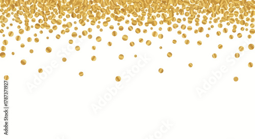 Glittering Gold Confetti Falling Celebration Background for Events and Celebrations
