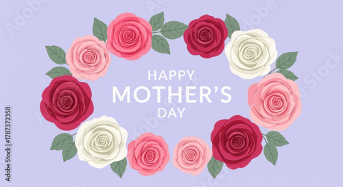 Floral Mother's Day Delicate Roses & Warm Wishes