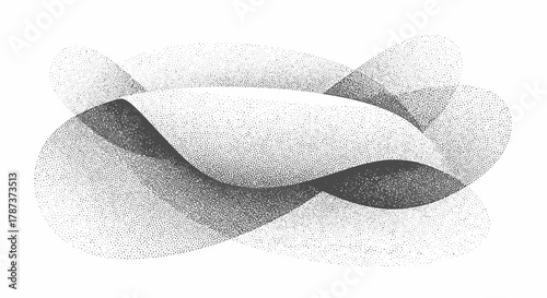 Abstract Waves A Serene Minimalist Illustration of Overlapping Forms