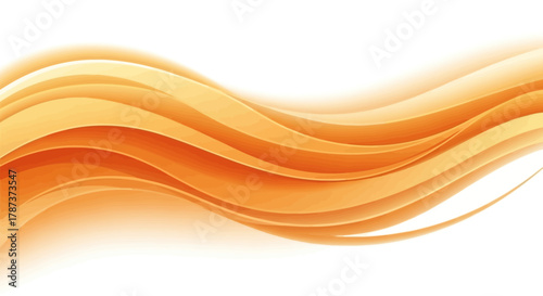 Abstract orange wavy lines illustration creating depth and dimension for modern designs