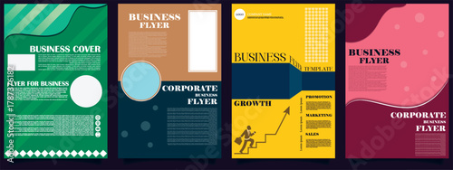 Business Flyer template for your business promotion, can be used in promotion, presentation, online marketing, poster for new day business presentation, flyer vector set, easily editable