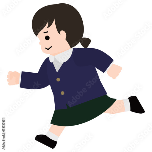 走っている女の子