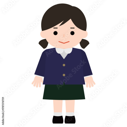 制服姿の女の子