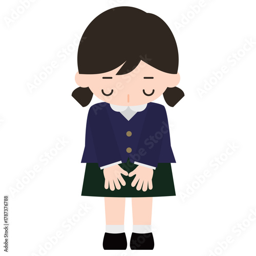 お辞儀をする女の子