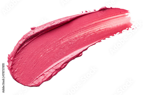 Pink lipstick smear with light shimmer