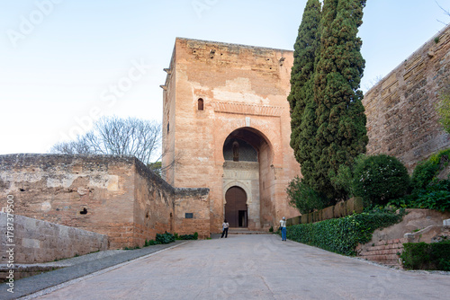 Gate of Justice (Puerta de la Justicia) leading to Alhambra palace and gardens, Granada, Spain