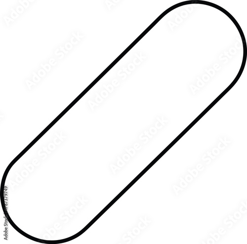 Capsule Pill Medicine Drug Outline On Transparent Background Vector Illustration Stock Image