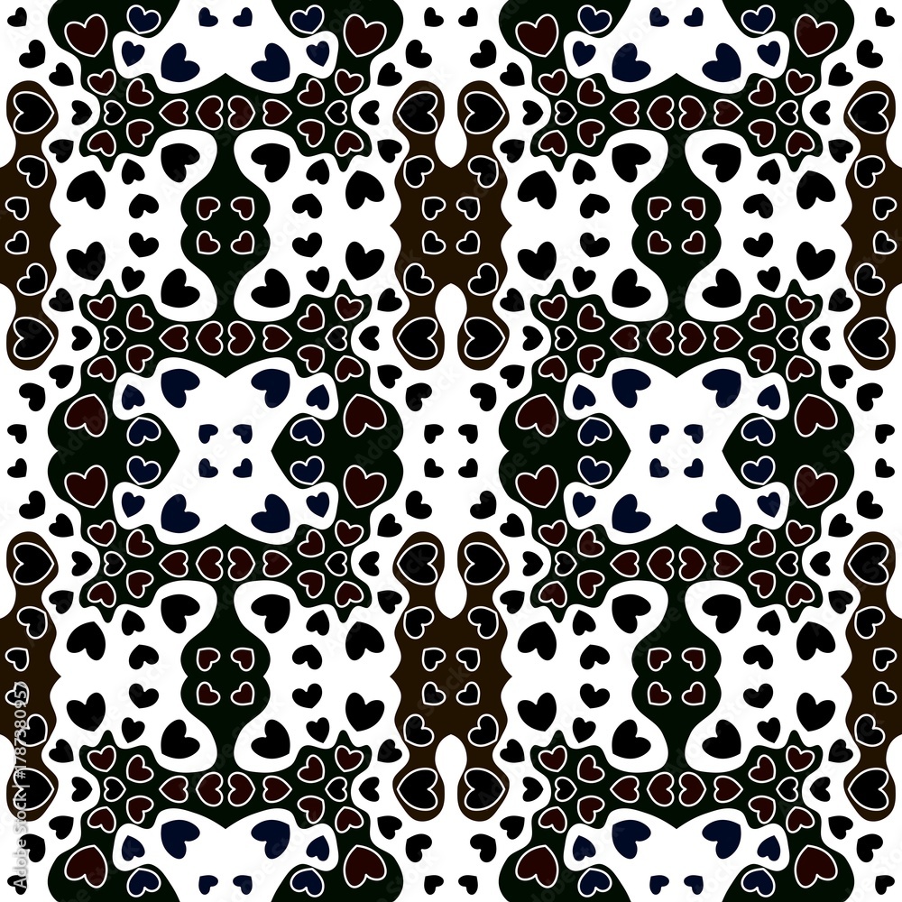 Fototapeta premium Seamless vector illustration of black abstract design.