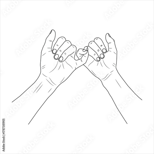 Pinky promise gesture