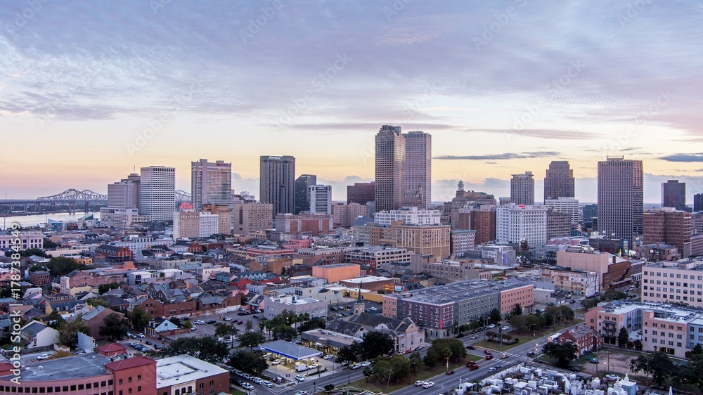 Fototapeta premium Drone shot of New Orleans, Louisiana
