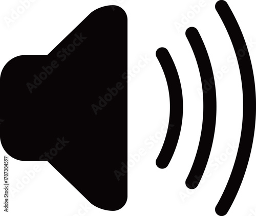 音量スピーカーのフラットアイコン