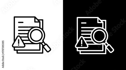 Risk Management  White Icon Set Design