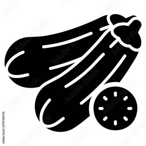 zucchini vector icon. Vegetable icon solid style. perfect use for logo, presentation, website, and more. modern icon design glyph style