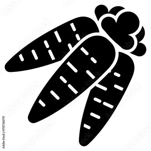 carrot vector icon. Vegetable icon solid style. perfect use for logo, presentation, website, and more. modern icon design glyph style