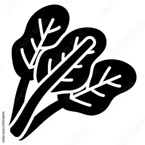 spinach vector icon. Vegetable icon solid style. perfect use for logo, presentation, website, and more. modern icon design glyph style