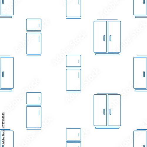 fridge seamless pattern isolated on transparent background.