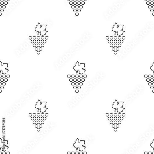 grape seamless pattern isolated on transparent background.
