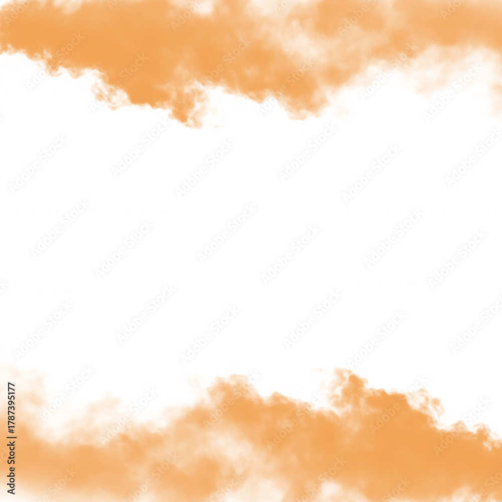 Naklejka premium Orange smoke frame for text or product placement